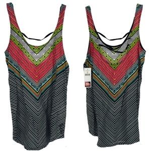 RIPCURL TIKI GODDESS TANK TOP BLACK STRAPPY BACK EXTRA SMALL
